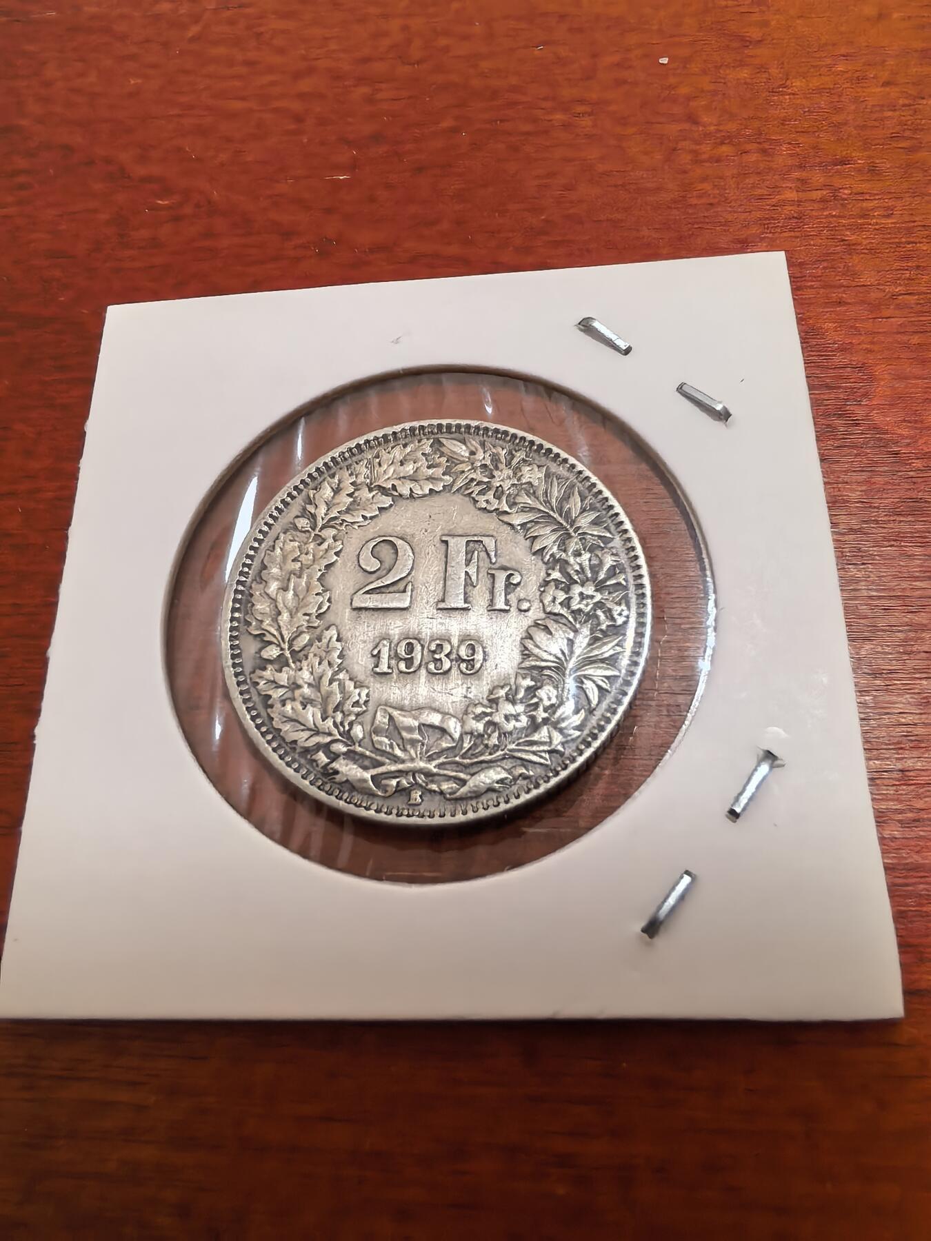 长老汇蛇年精选第九十九场拍卖 1939瑞士女神2法郎银币，10克835银