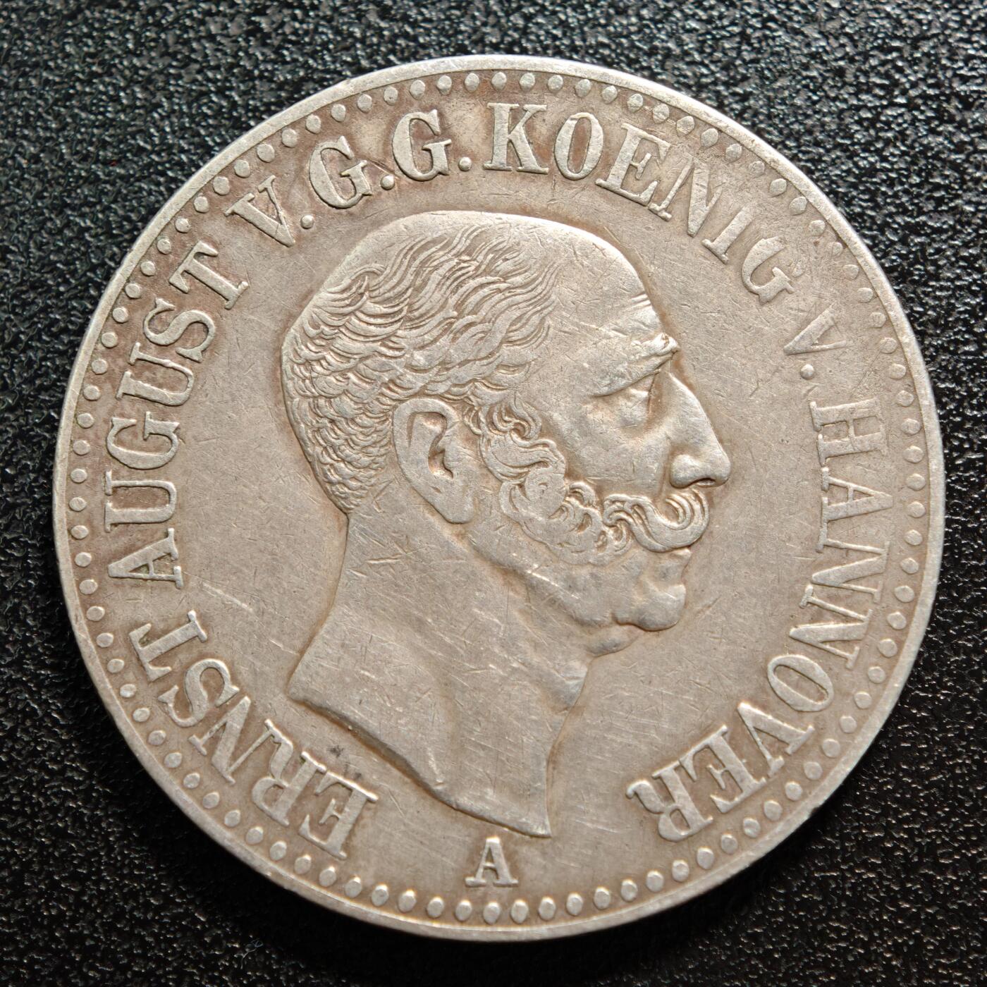 【德藏】世界币章拍卖第165期（拍品征集中~欢迎藏友联系） 1842年 德国汉诺威王国 恩斯特·奥古斯特一世 1泰勒银币 直径约：34.6mm；重约：22.1g