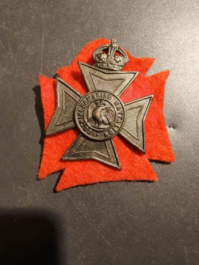 老王徽章第181期 - 英国牛津&白金汉郡步兵团白金汉郡营帽徽     一战时期