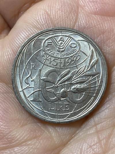 2026年第二十一场(总第一百九十场）外国好品散币场(免佣金) - 意大利🇮🇹1995年100里拉(FAO纪念币)