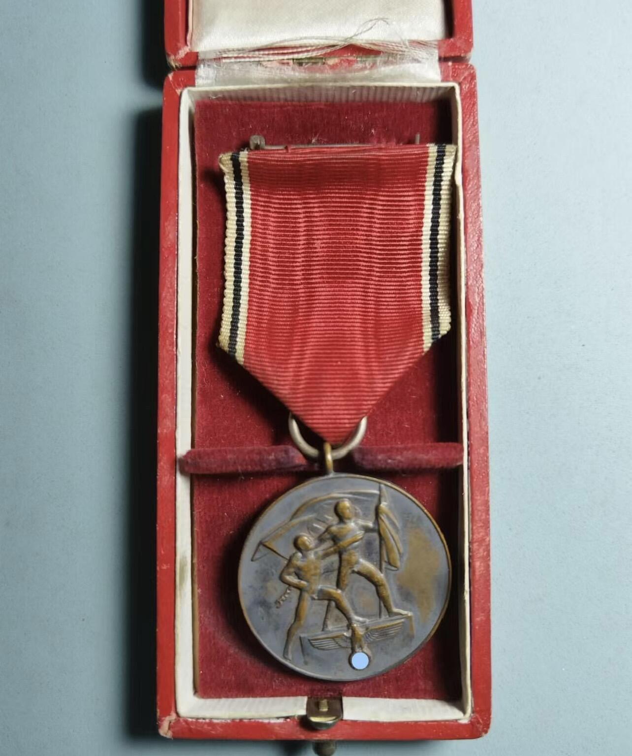 杂勋专场 德国（1939）德奥合并奖章 少见带原盒