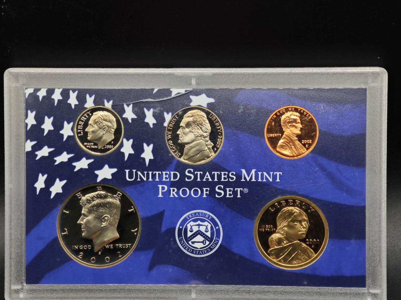 【淘币小摊】实时拍第八百七十拍   银币套币场    年前最后一场周一预留全部发出 本场无中意拍品可私信周日发货请更换最新收货地址不方便收货的请勿参拍或者顺丰到付 美国2002年精制套币