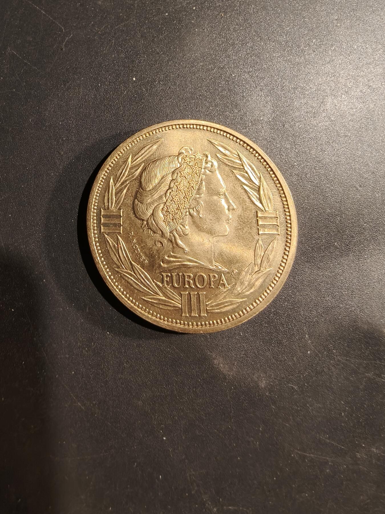 老王徽章第181期 1994年欧洲货币单位纪念章     直径40mm    重量33.3g