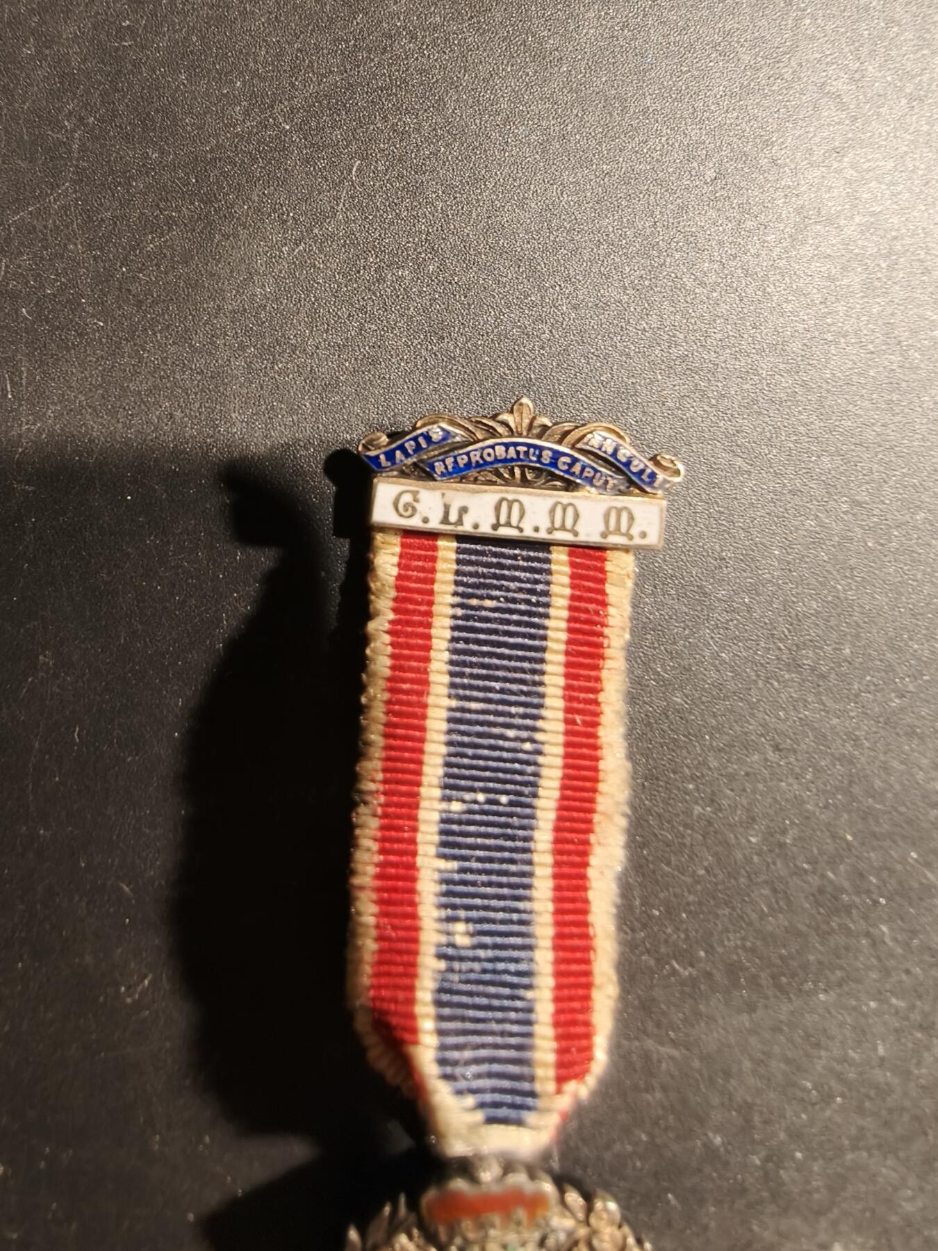 老王徽章第181期 英国共济会奖章    迷你尺寸    925银珐琅    5.6g