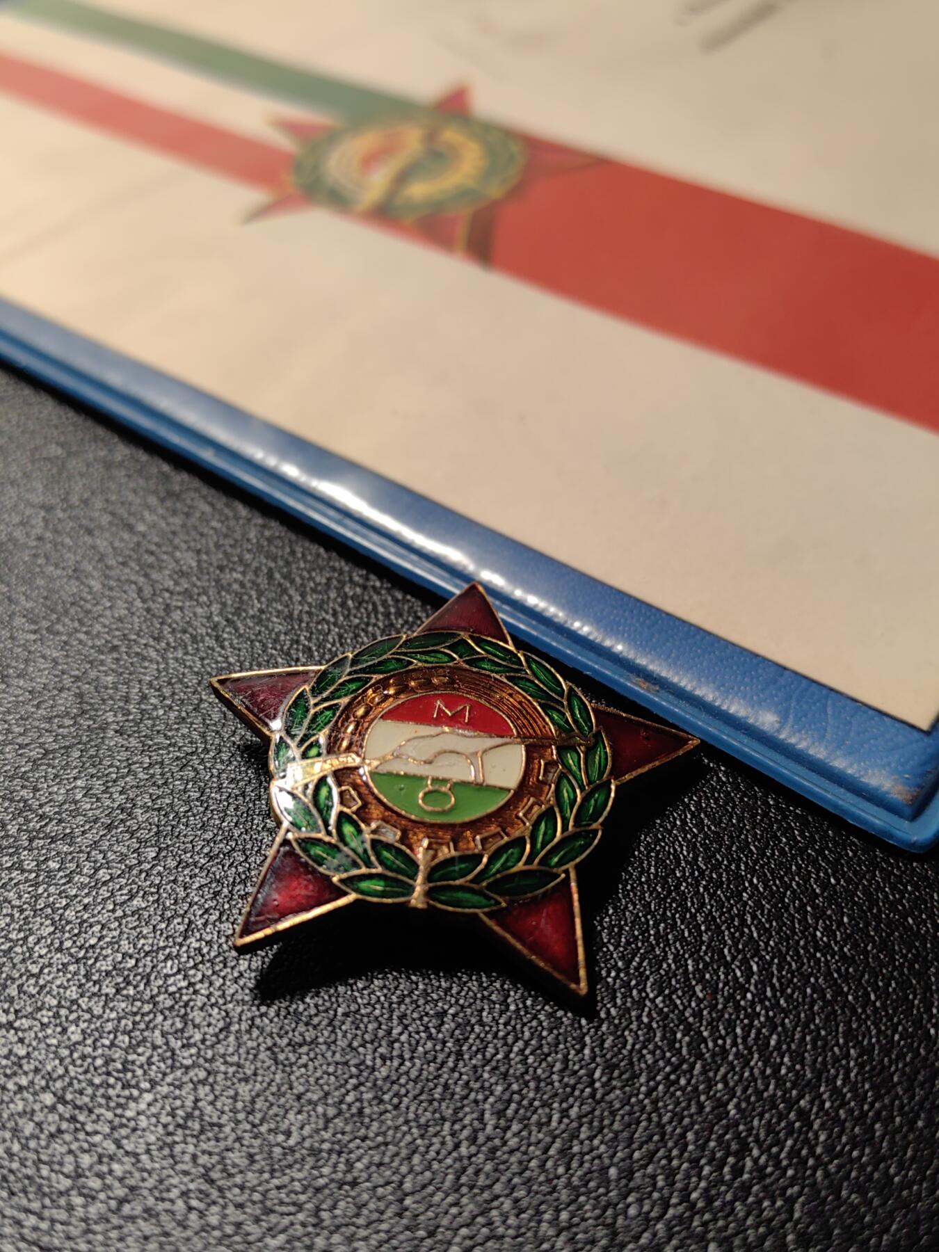 靖甫拍卖第三场 匈牙利工人卫队证章带大证书