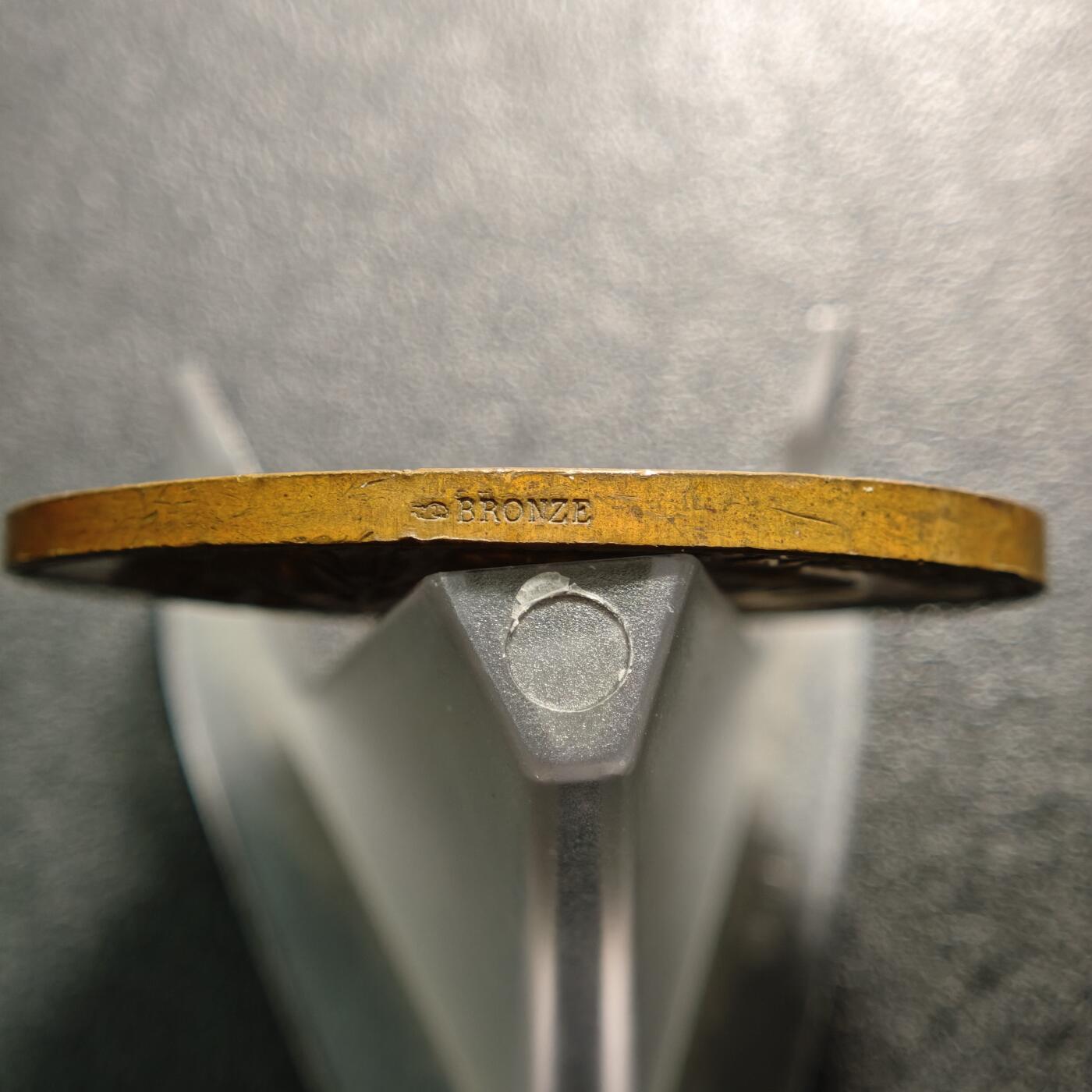 【德藏】世界币章拍卖第165期（拍品征集中~欢迎藏友联系） 19世纪 法兰西女神玛丽安娜高浮雕大铜章 丰饶角边铭 正面是法国头戴月桂叶花环的经典女神玛丽安娜的形象，背面是交叉的橄榄枝花环 直径约：50.5mm；重约：60.3g