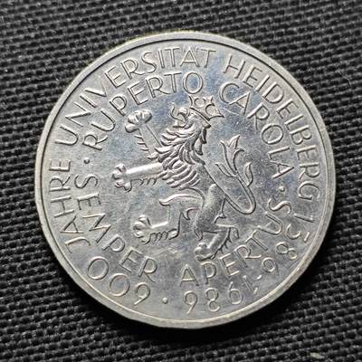 KK钱币收藏小铺  第399期  百期特拍（四拍之三）2月预留时间 周末发货 - 1986 德国5马克纪念币 好品