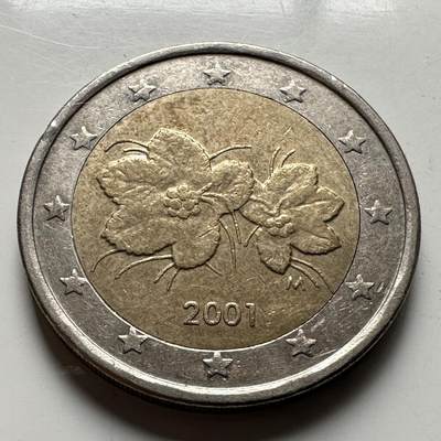 🌹外币初藏🌹🐯2026年第18场 快递将在12号停运 年前需发货的抓紧 ，年后正月十五恢复发货 - 芬兰2001年2欧元 a