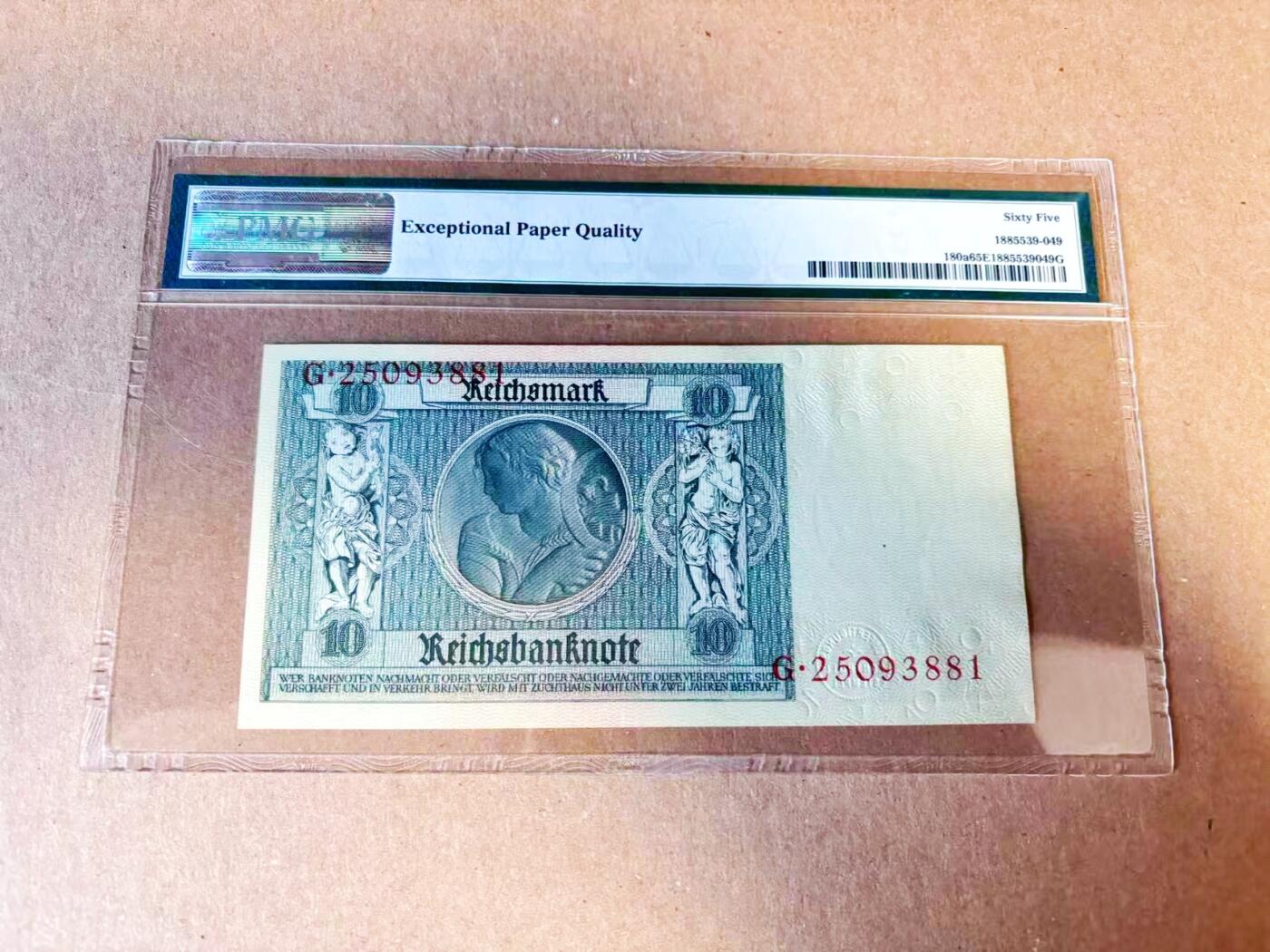 【Blue Auction】世界纸币精拍第785期——18级TOP拍卖/信誉/品质/专业/高效💫 【无47】德国 1929年10马克 PMG65EPQ 