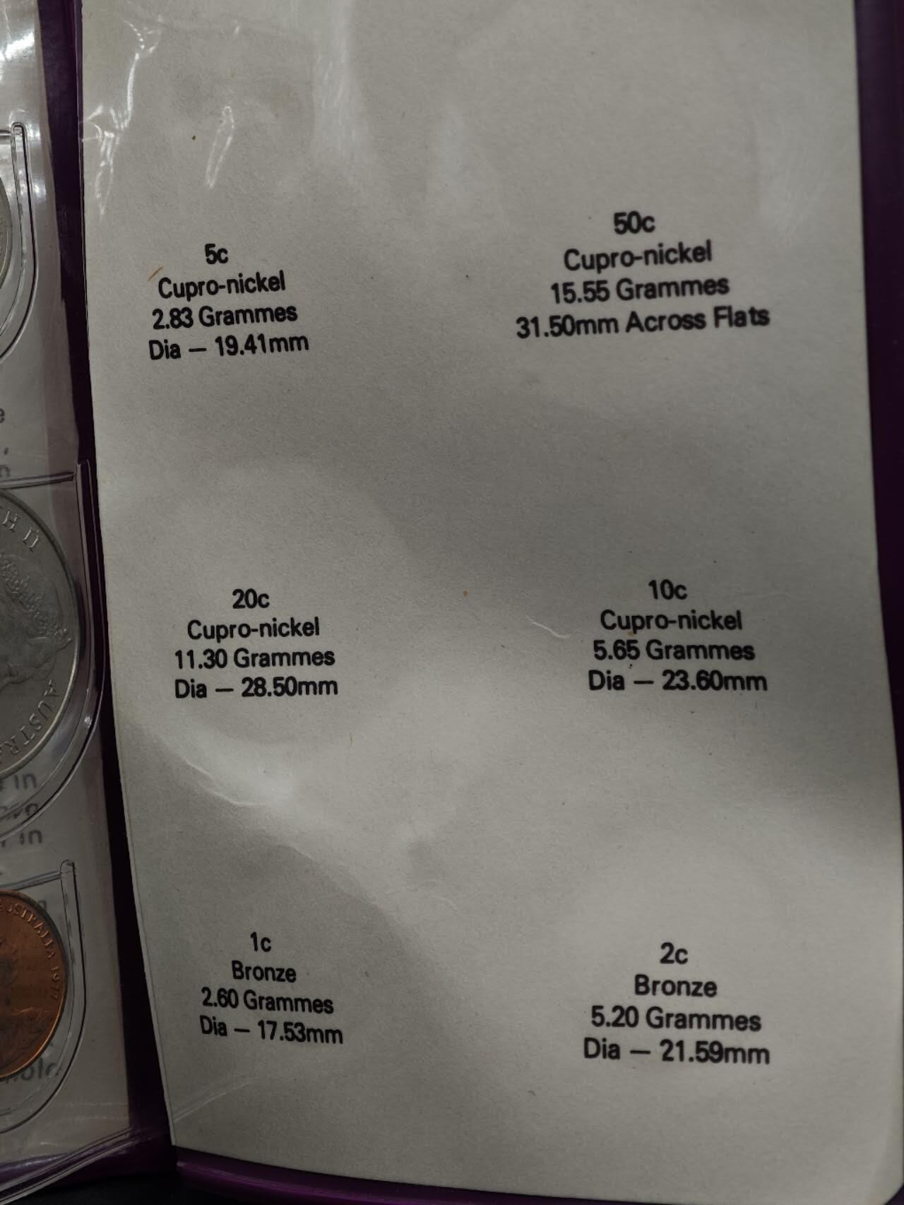 【淘币小摊】实时拍第八百七十拍   银币套币场    年前最后一场周一预留全部发出 本场无中意拍品可私信周日发货请更换最新收货地址不方便收货的请勿参拍或者顺丰到付 澳大利亚1977年套币