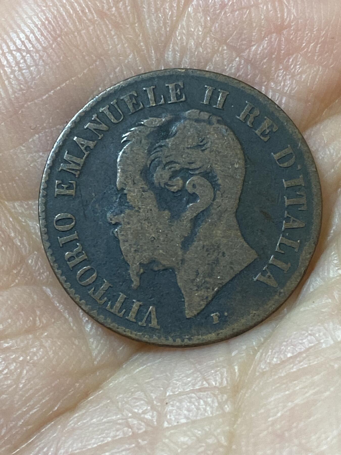 2026年第二十一场(总第一百九十场）外国好品散币场(免佣金) 意大利王国1861年2分(维托里奥·埃马努埃莱二世，M标米兰造，首发年仅发行2年)