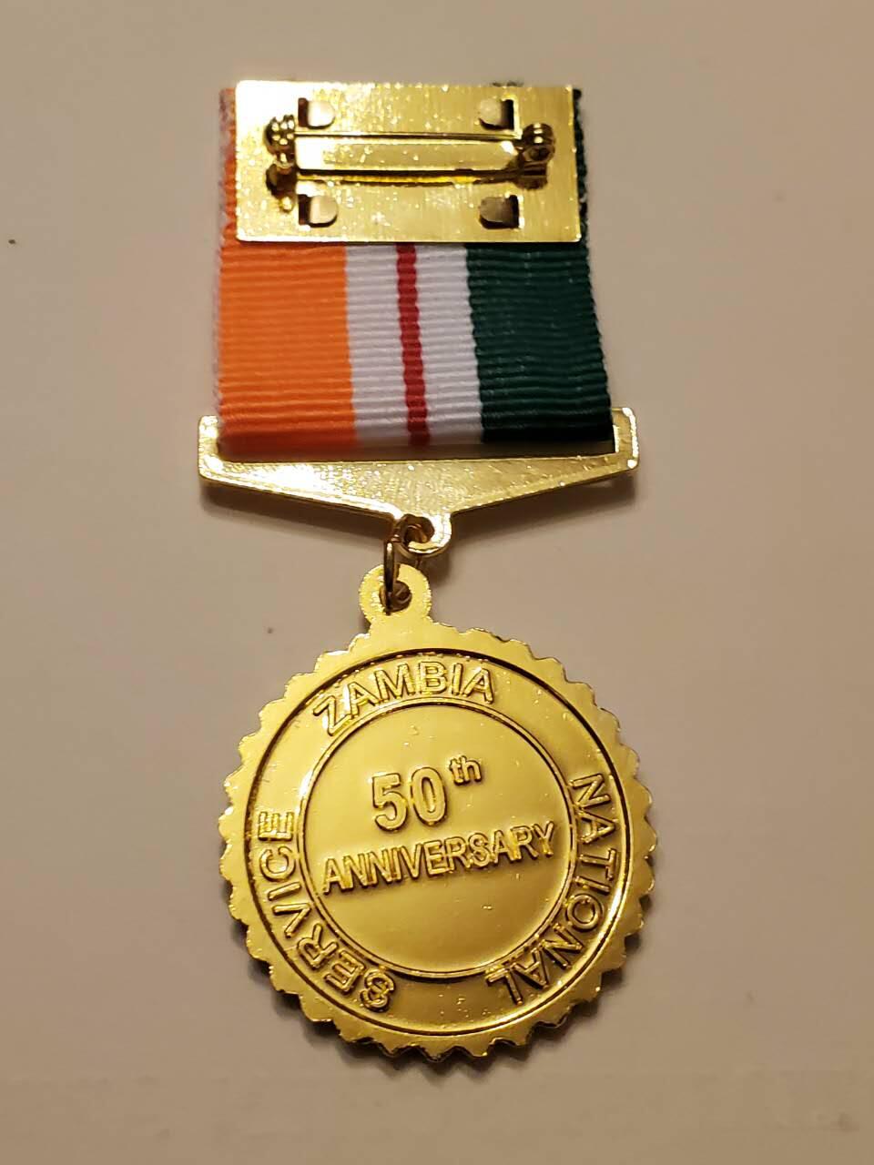 （450件拍品！制服徽章盛宴）罗岚⭐爱藏⭐年前甄选大拍场-店主清仓处理-分享拍场额外现金红包（实体经营） 赞比亚金级国家服务奖章 铜镀金非常厚一块 