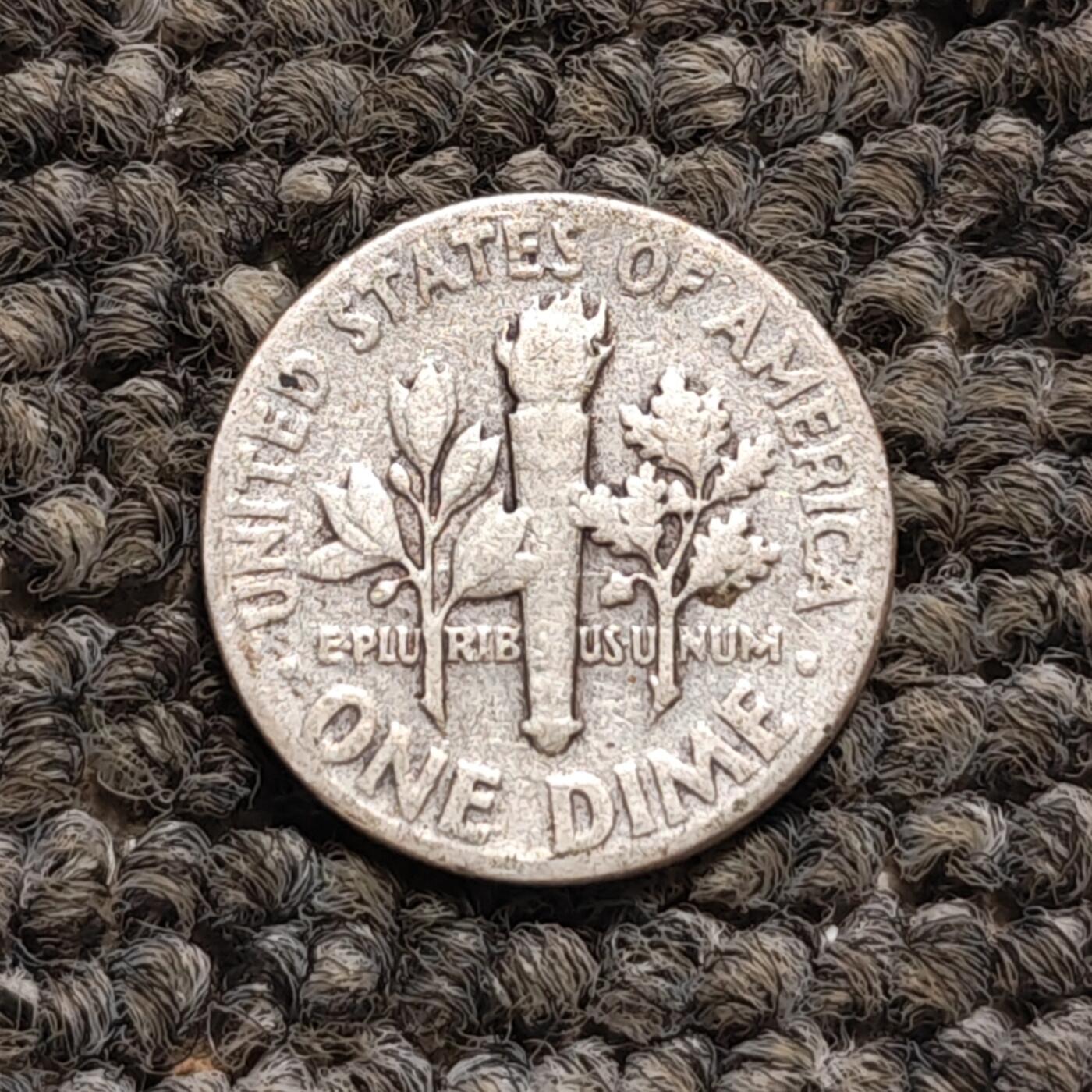 1951年美国罗斯福10分小银币