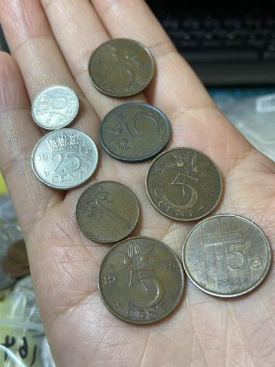 2026年第二十一场(总第一百九十场）外国好品散币场(免佣金) - 荷兰🇳🇱8枚：1954年75年80年82年5分，1972年25分，1969年1分，1976年10分