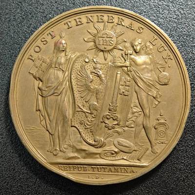 【德藏】世界币章拍卖第165期（拍品征集中~欢迎藏友联系） - 1942年 瑞士日内瓦建城2000周年纪念大铜章 直径约：54.5mm；重约：62.5g