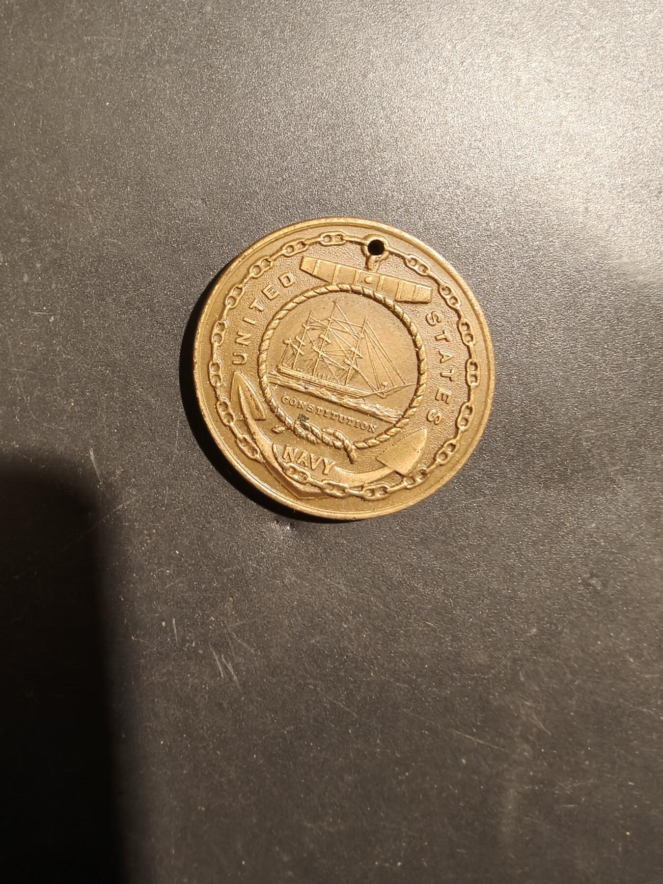 老王徽章第181期 美国海军品德优良奖章   无上挂