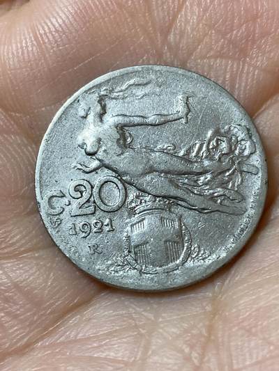2026年第二十一场(总第一百九十场）外国好品散币场(免佣金) - 意大利王国1921年20分(维托里奥·埃马努埃莱三世第二套)