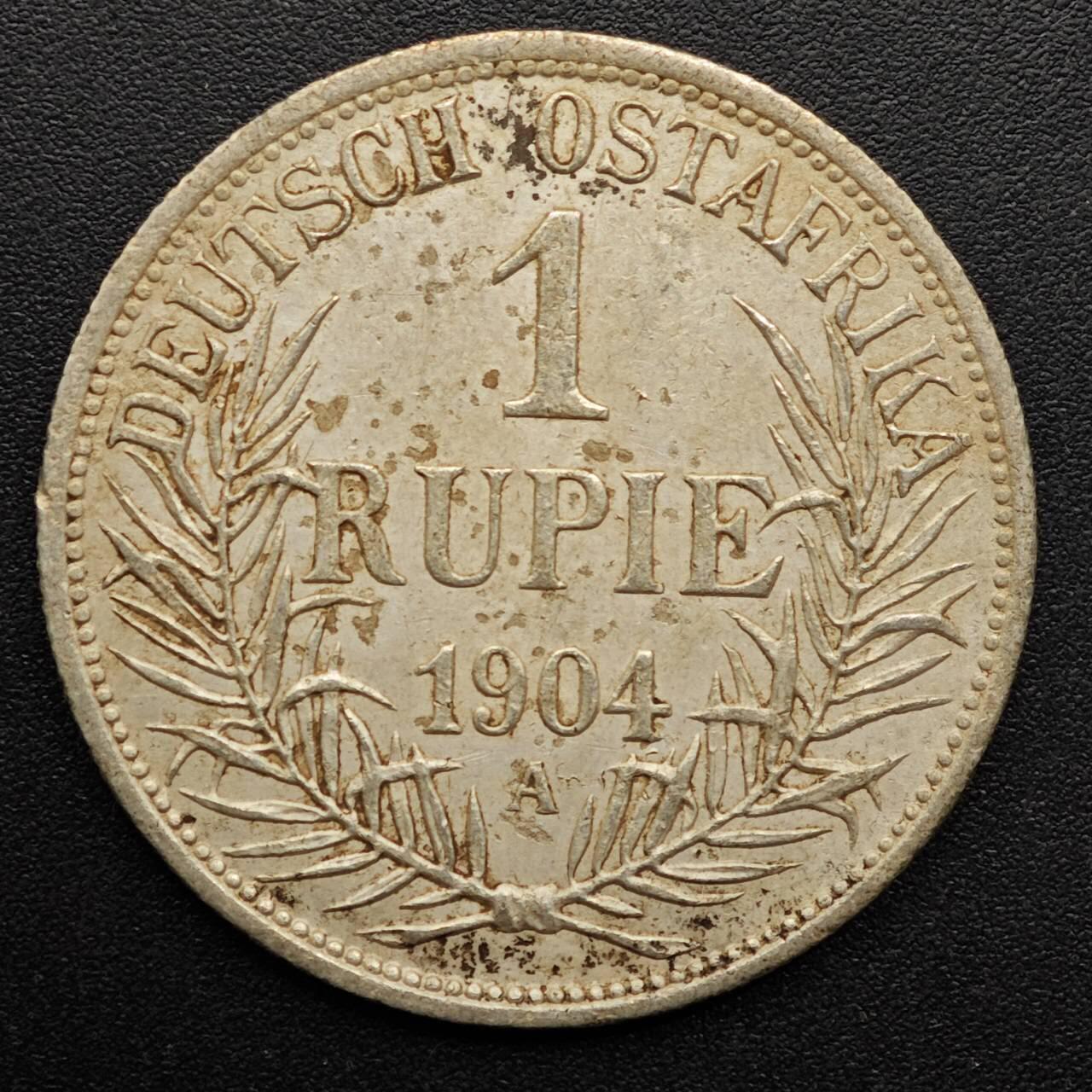 【淘币小摊】实时拍第八百七十拍   银币套币场    年前最后一场周一预留全部发出 本场无中意拍品可私信周日发货请更换最新收货地址不方便收货的请勿参拍或者顺丰到付 德属东非1904年1卢比银币