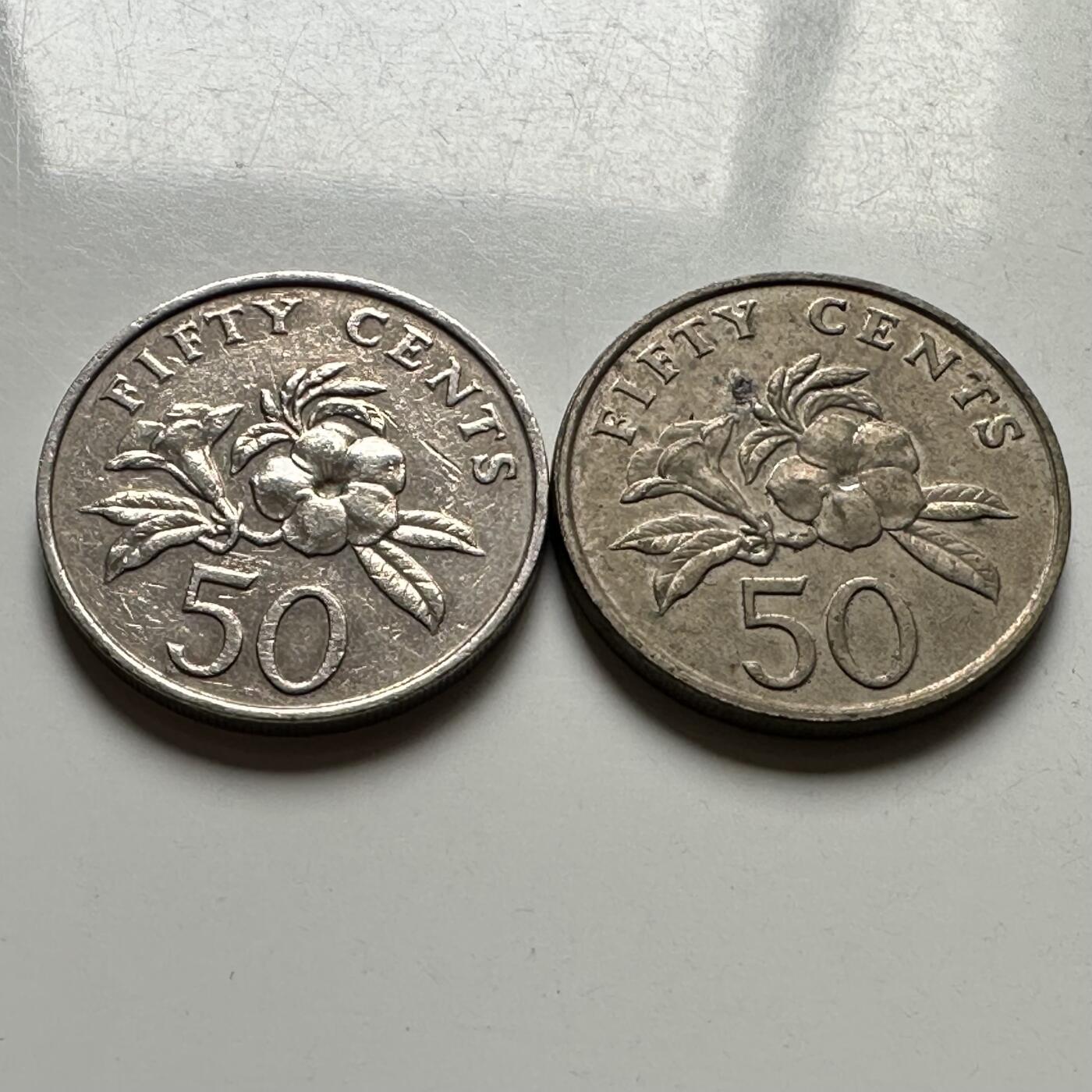 🌹外币初藏🌹🐯2026年第18场 快递将在12号停运 年前需发货的抓紧 ，年后正月十五恢复发货 新加坡50分两枚