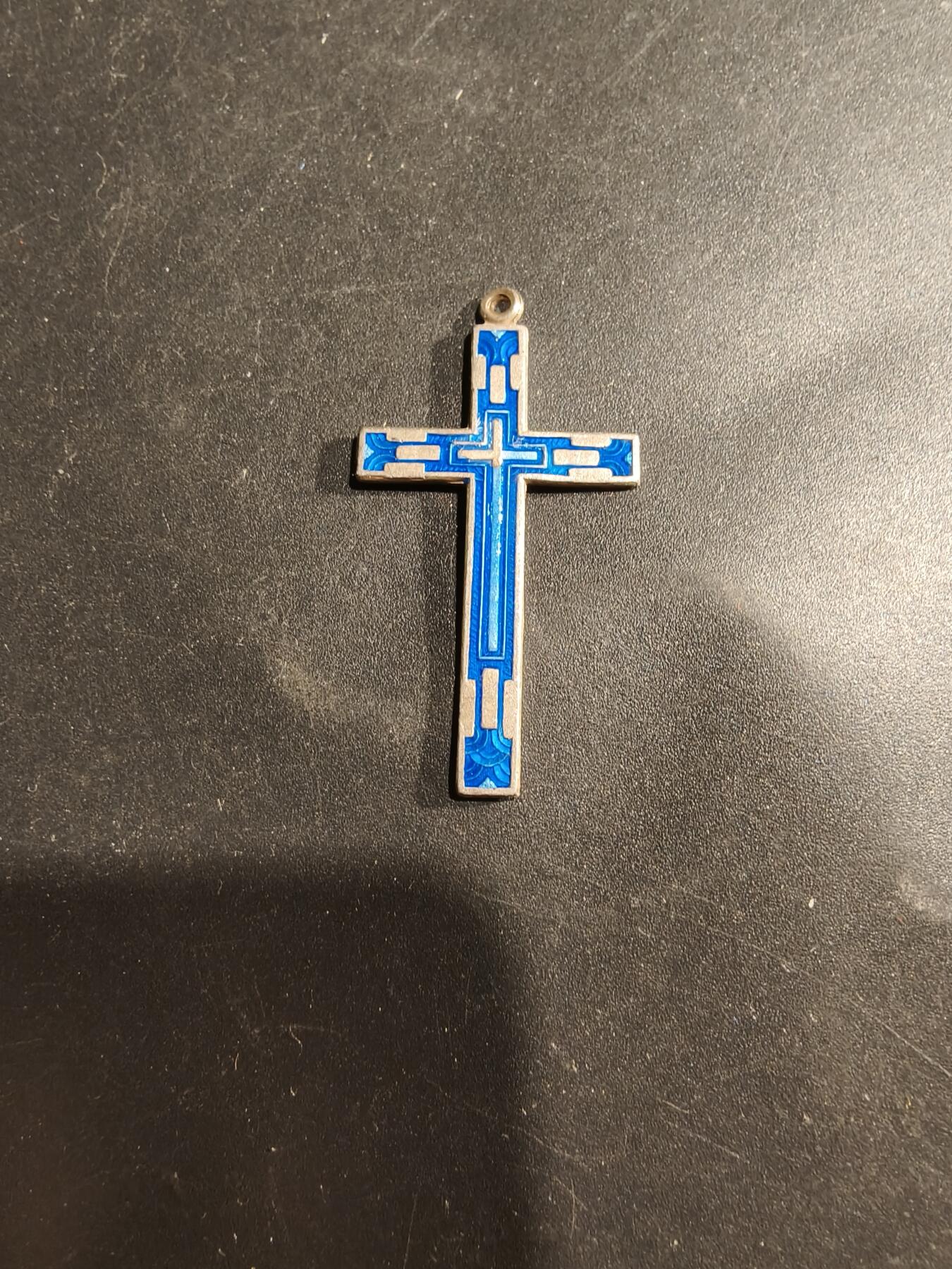 老王徽章第181期 英国十字架    925银珐琅    2g