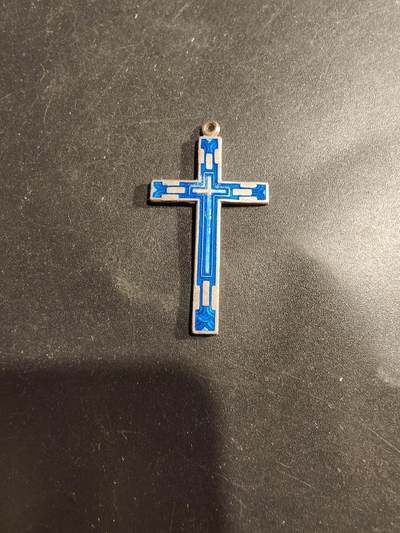 老王徽章第181期 - 英国十字架    925银珐琅    2g