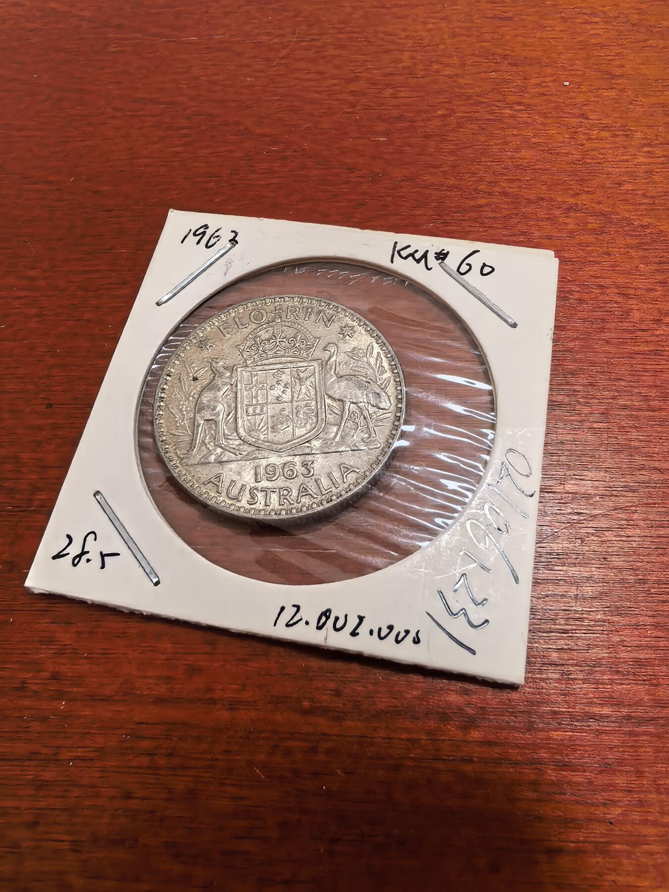 长老汇蛇年精选第九十九场拍卖 1963澳大利亚1弗洛林银币，11.31克500银