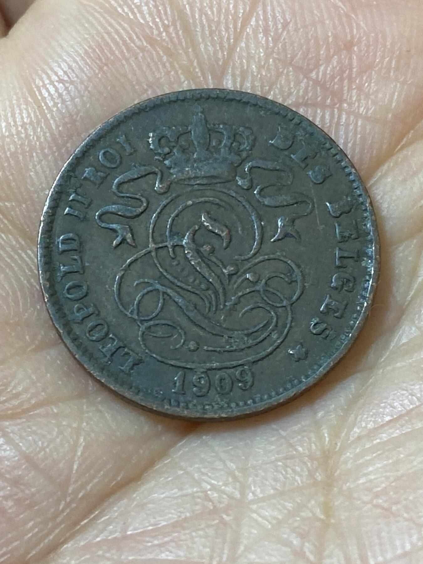 2026年第二十一场(总第一百九十场）外国好品散币场(免佣金) 比利时🇧🇪1909年2分(利奥波德二世时期，法语版)