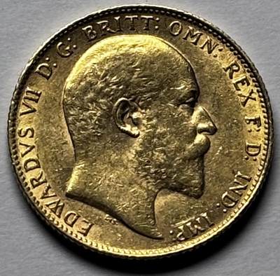 【金马踏春，泉马奔腾】2026 年新年贺岁场，（定于年初五接财神截拍）祝各位老板马到成功，马上有钱，愿岁岁平安喜乐顺遂 - 少见 1904 年英国爱德华七世 1 镑金币，金光闪闪细节不错 7.98 克 917 金