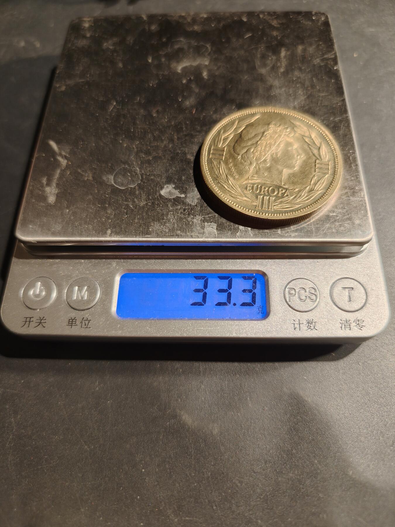 老王徽章第181期 1994年欧洲货币单位纪念章     直径40mm    重量33.3g