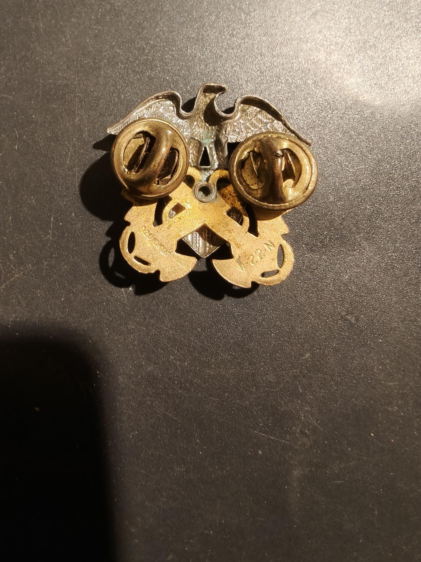 老王徽章第181期 美国海军船帽帽徽    包10k金材质    带厂标