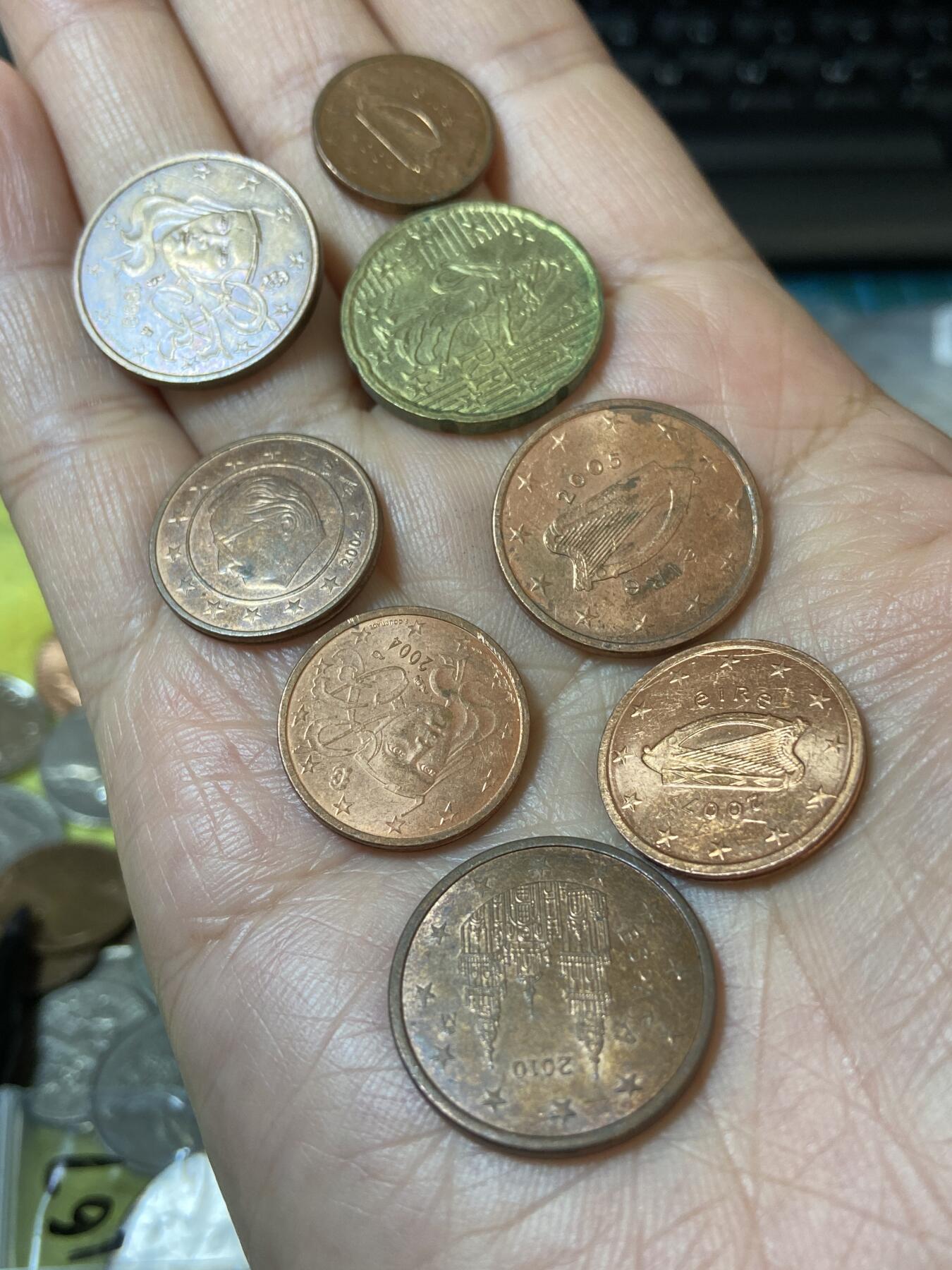 2026年第二十一场(总第一百九十场）外国好品散币场(免佣金) 各国各年份欧分8枚(共计42欧分)