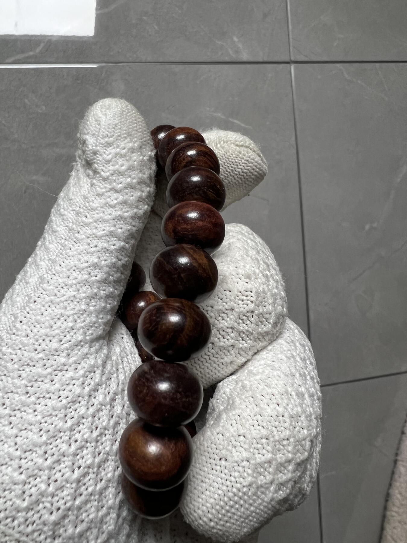 零元拍：海南黄花梨算盘珠手串，12/10MM