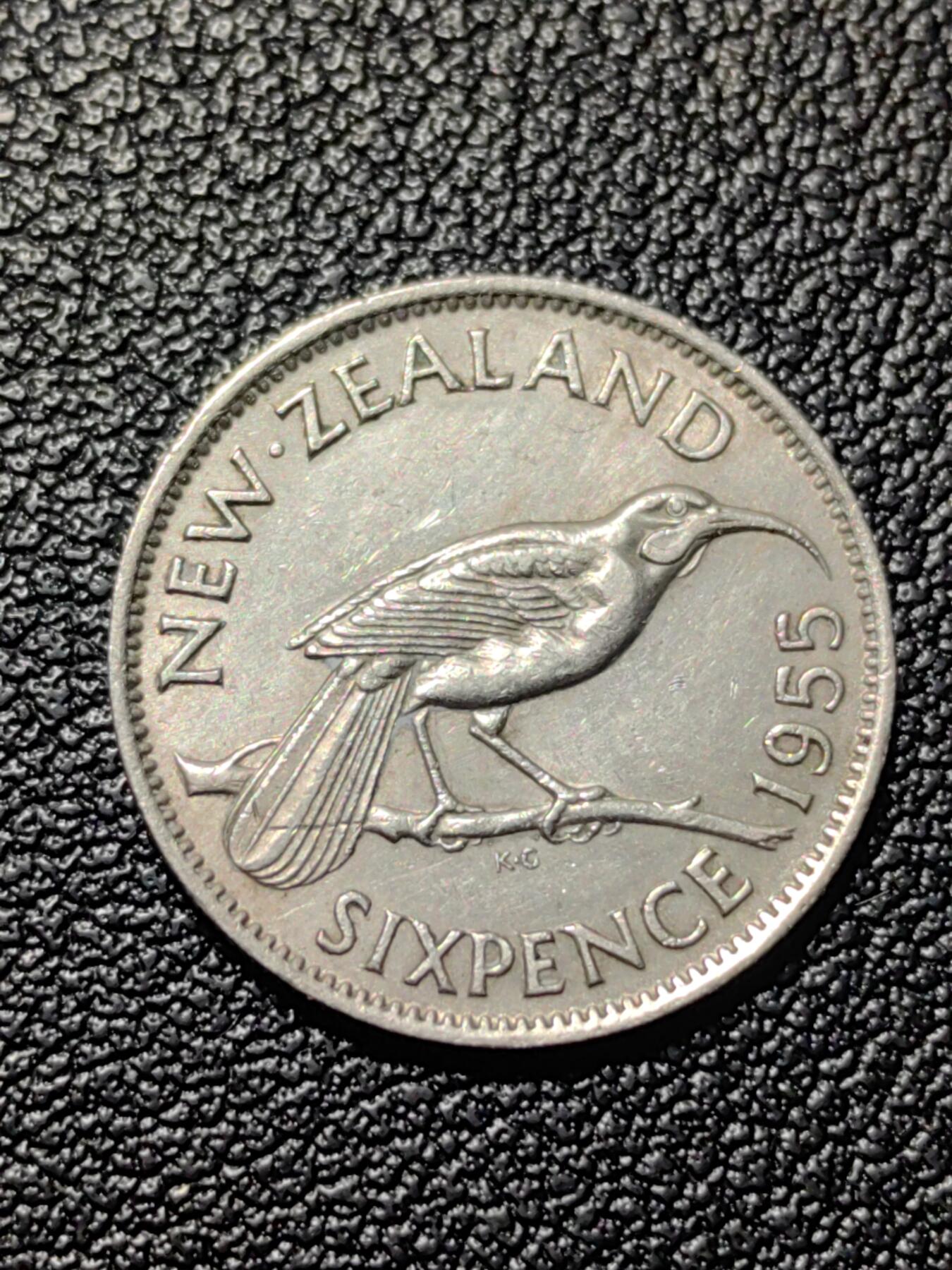 靖甫拍卖第三场 新西兰6便士 1955年