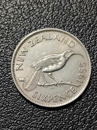 靖甫拍卖第三场 - 新西兰6便士 1955年