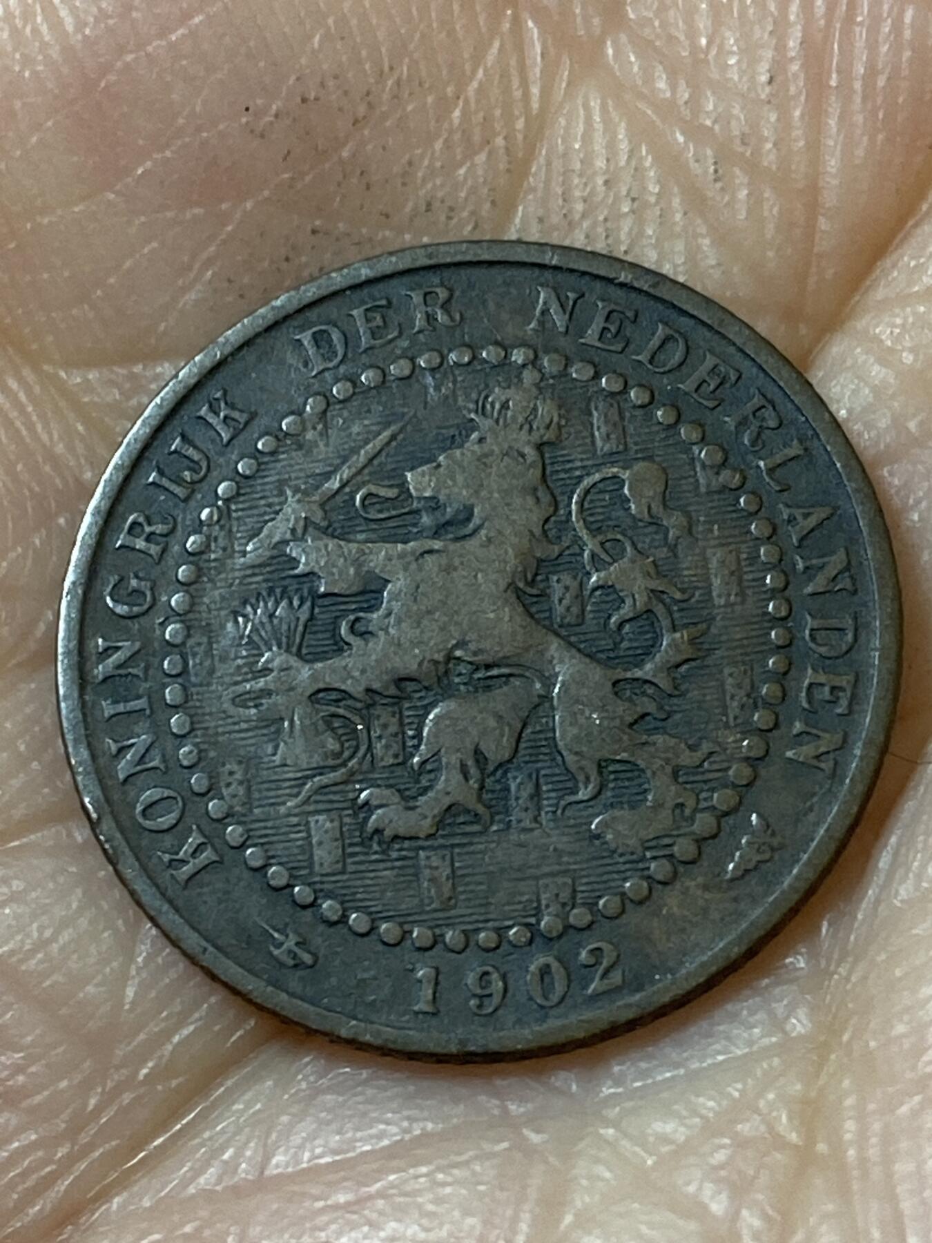 2026年第二十一场(总第一百九十场）外国好品散币场(免佣金) 荷兰🇳🇱1902年1分(威廉明娜女王第四版首发年，Halberd–长戟标)