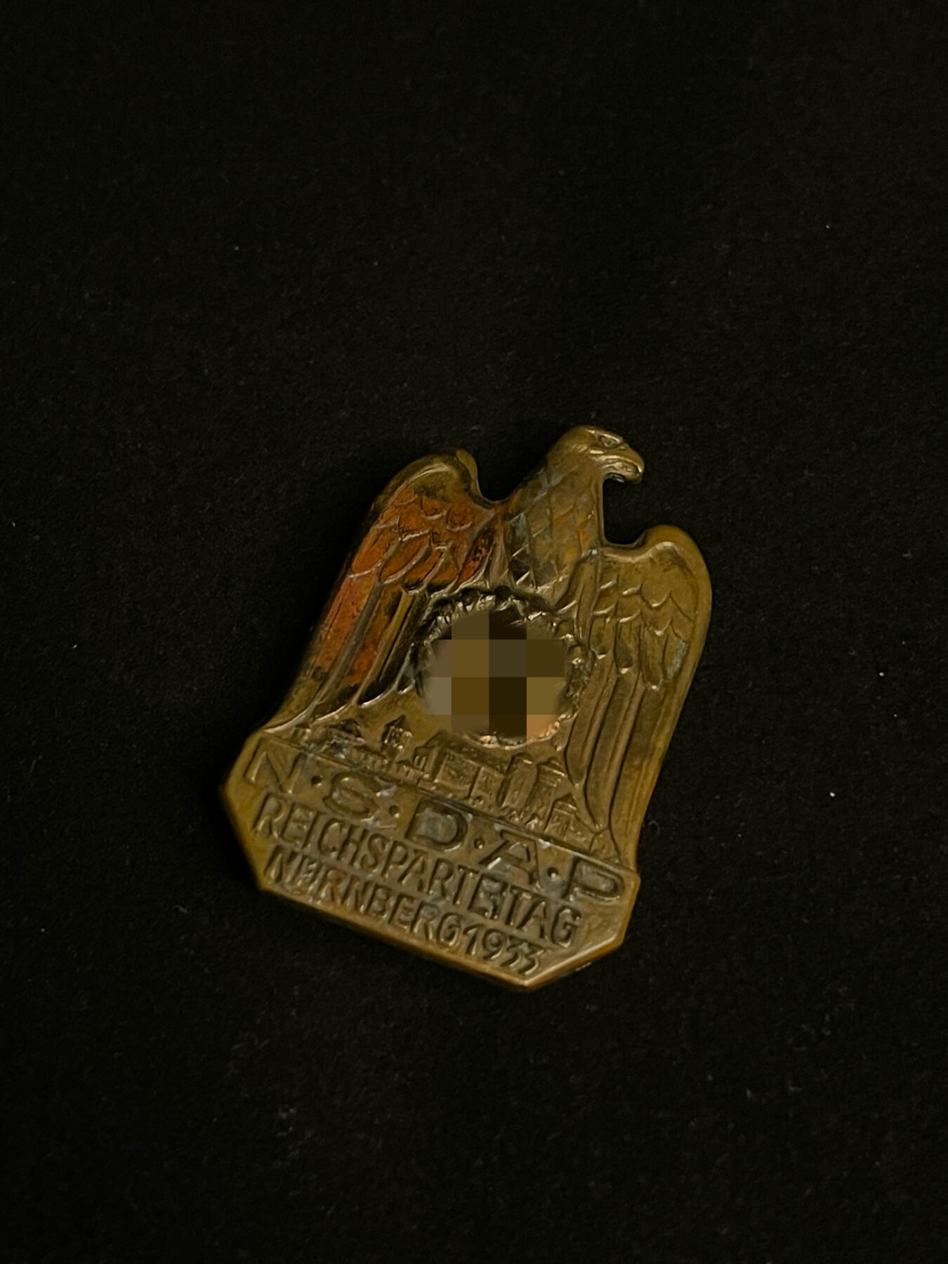 杂勋专场 NSDAP纽伦堡集会1933年纪念章，铜质，稀少