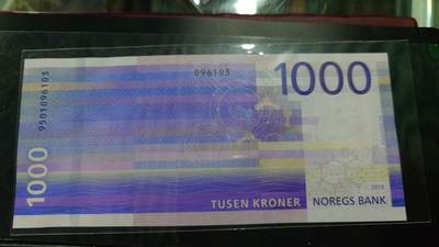 【新年十四拍～节前最后一场】世界钱币～微拍第233期暨2026年第14期  二个月内剩余新货尾货清仓 成本价起拍超值 - 2019年挪威1000克朗 全新绝品无47（长号无47很难得）