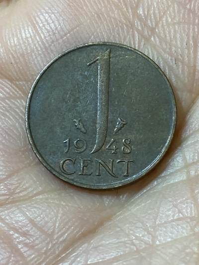 2026年第二十一场(总第一百九十场）外国好品散币场(免佣金) - 荷兰🇳🇱1948年1分(威廉明娜女王退位年，第六版，Fish–鱼标)