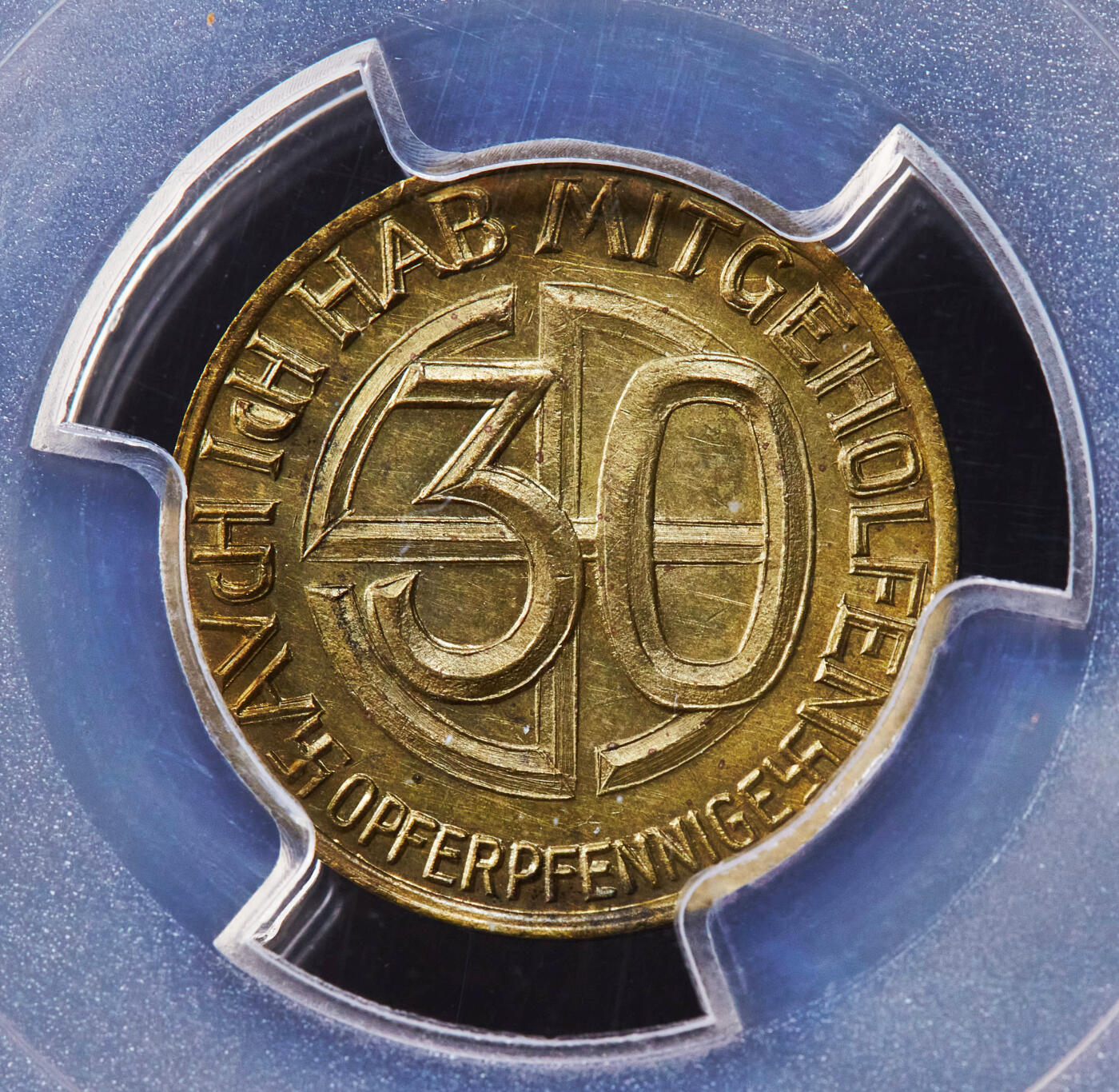 【俄甄集藏】马年新春第一拍 2026年(048)02-25星期三 晚 19:30 全场包邮 德国第三帝国1938年总理头像30芬尼代用铜币，PCGS MS62，原光品相，MS难得，原图联系客服或前往对应官网进行查询