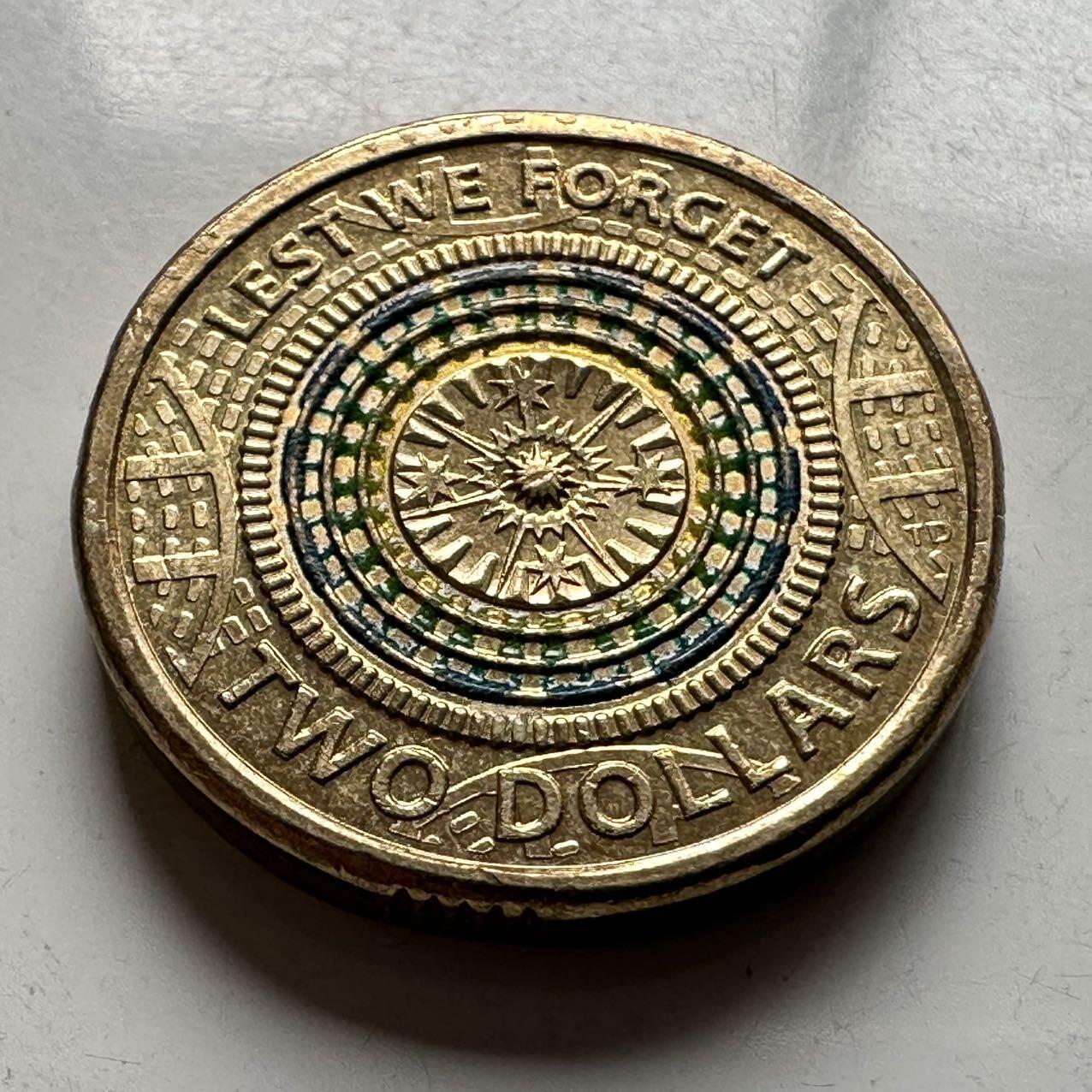 🌹外币初藏🌹🐯2026年第18场 快递将在12号停运 年前需发货的抓紧 ，年后正月十五恢复发货 澳大利亚2017年¥2纪念币 b