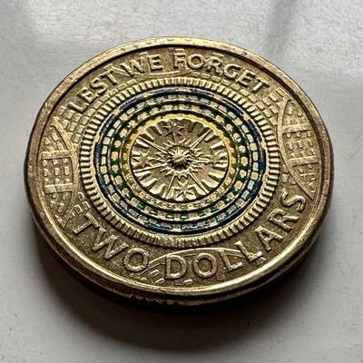 🌹外币初藏🌹🐯2026年第18场 快递将在12号停运 年前需发货的抓紧 ，年后正月十五恢复发货 - 澳大利亚2017年¥2纪念币 b