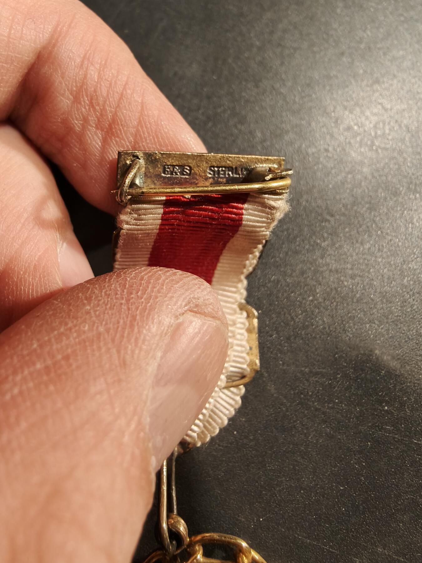 老王徽章第181期 英国共济会奖章    原盒   925银镀金   5.1g