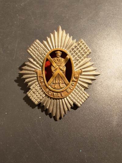 老王徽章第181期 - 英国皇家苏格兰步兵团帽徽    一战时期