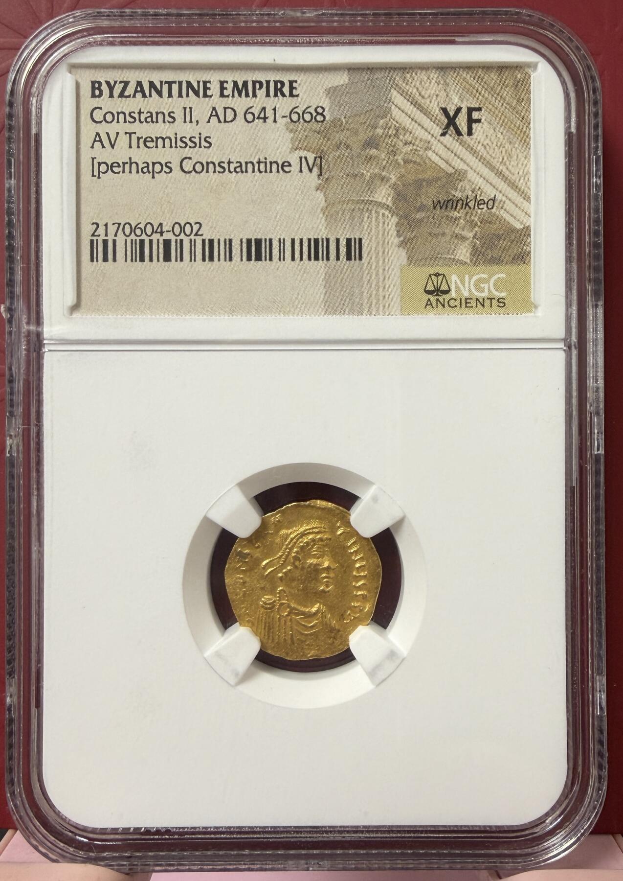 2026年2月捡漏拍 拜占庭帝国君士坦斯二世金币