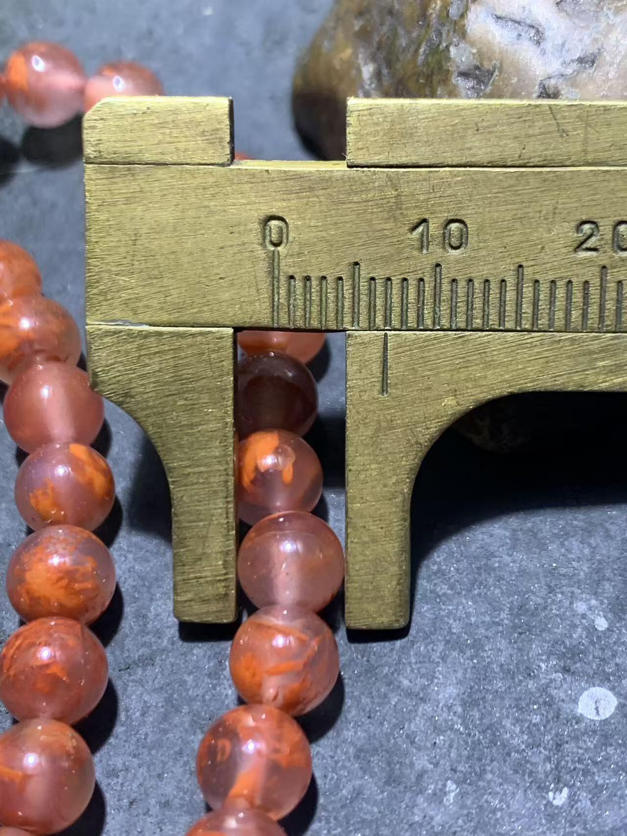 放福利！川料南红玛瑙荔枝冻飘火焰纹108手串一条！