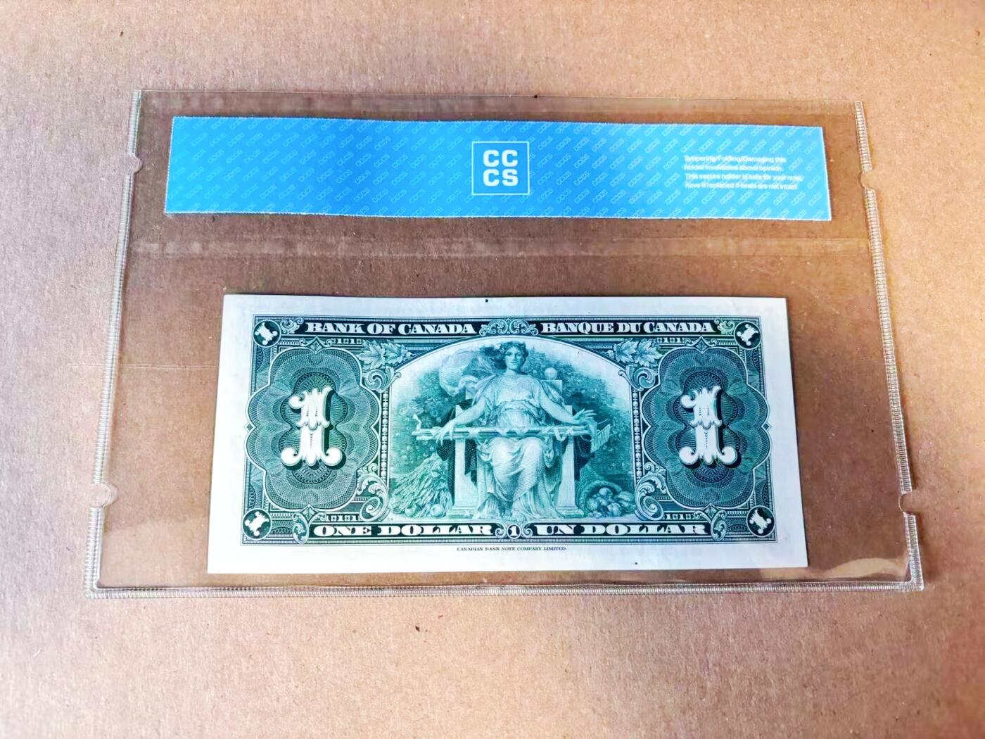 【Blue Auction】世界纸币精拍第785期——18级TOP拍卖/信誉/品质/专业/高效💫 【无47】加拿大 1937年1元 英王乔六 CCCS63 丰收女神