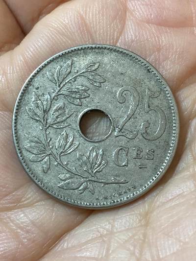 2026年第二十一场(总第一百九十场）外国好品散币场(免佣金) - 比利时🇧🇪1913年25分(阿尔贝一世时期，法语版，首发年)