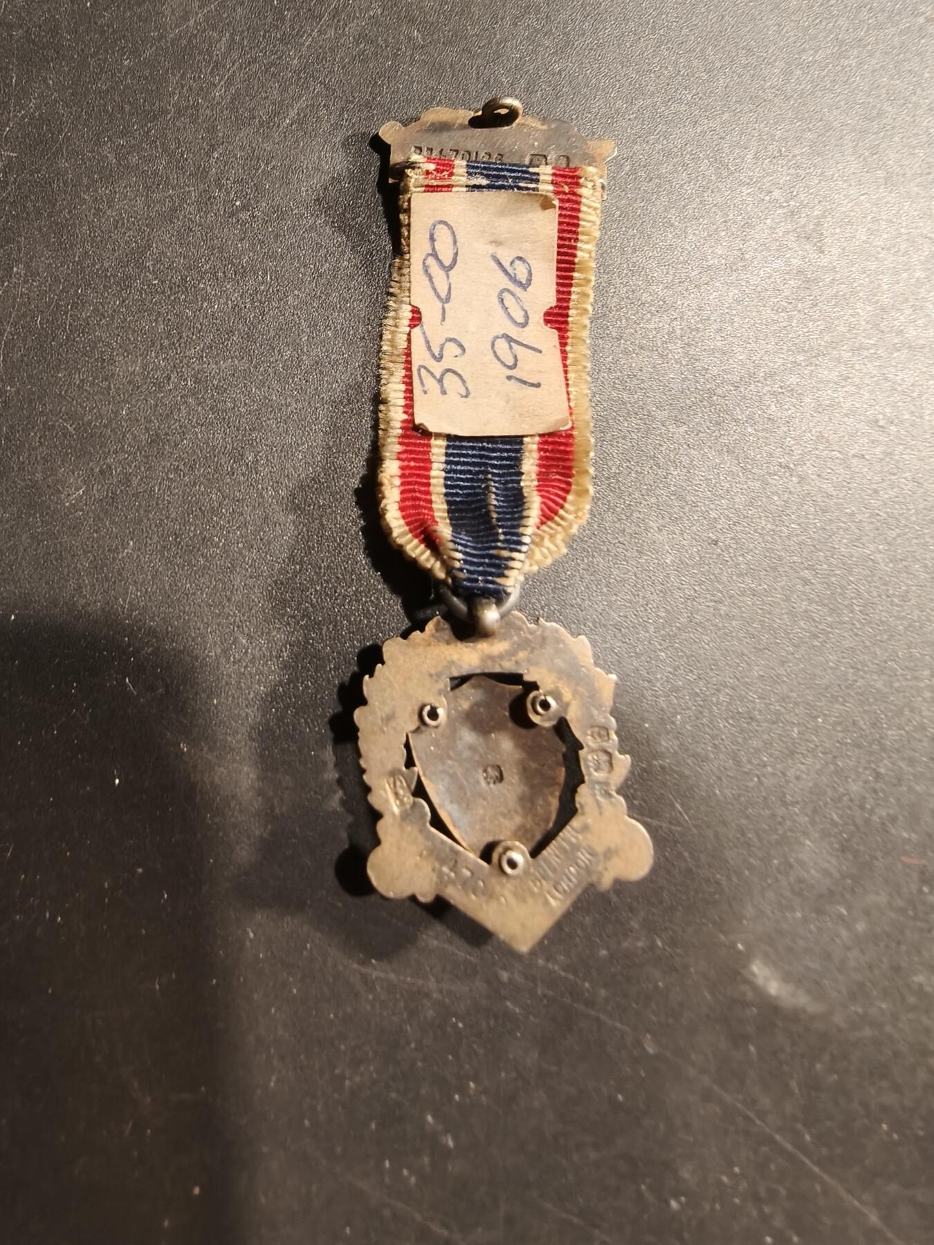 老王徽章第181期 英国共济会奖章    迷你尺寸    925银珐琅    5.6g