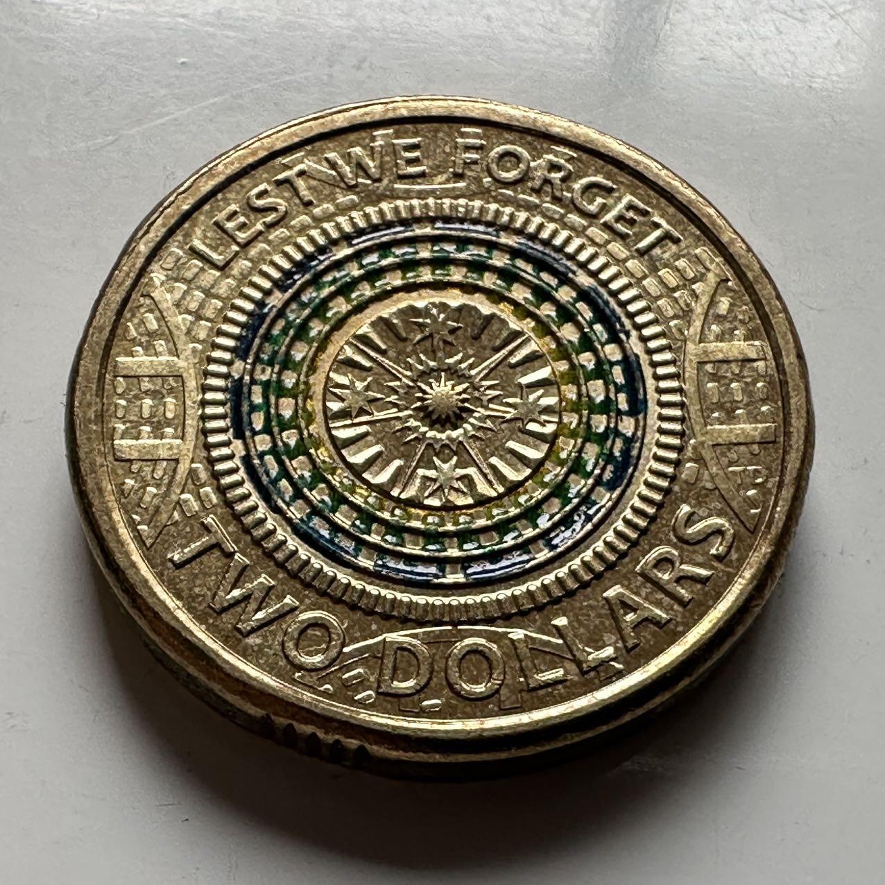 🌹外币初藏🌹🐯2026年第18场 快递将在12号停运 年前需发货的抓紧 ，年后正月十五恢复发货 澳大利亚2017年¥2纪念币 a