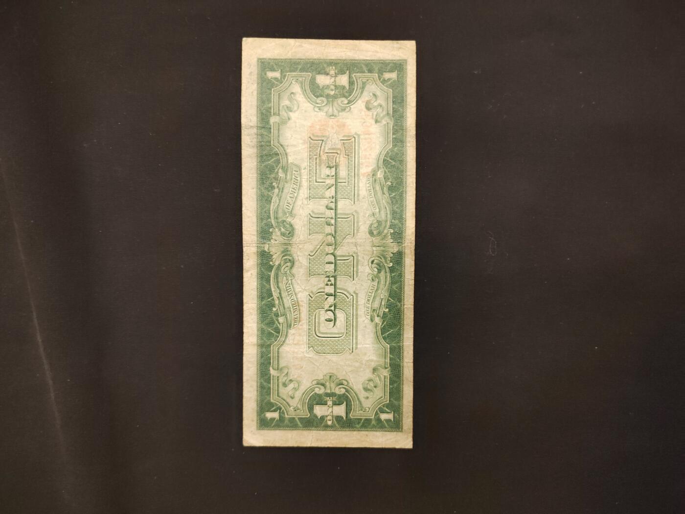 1928年1美元，政府券红库印